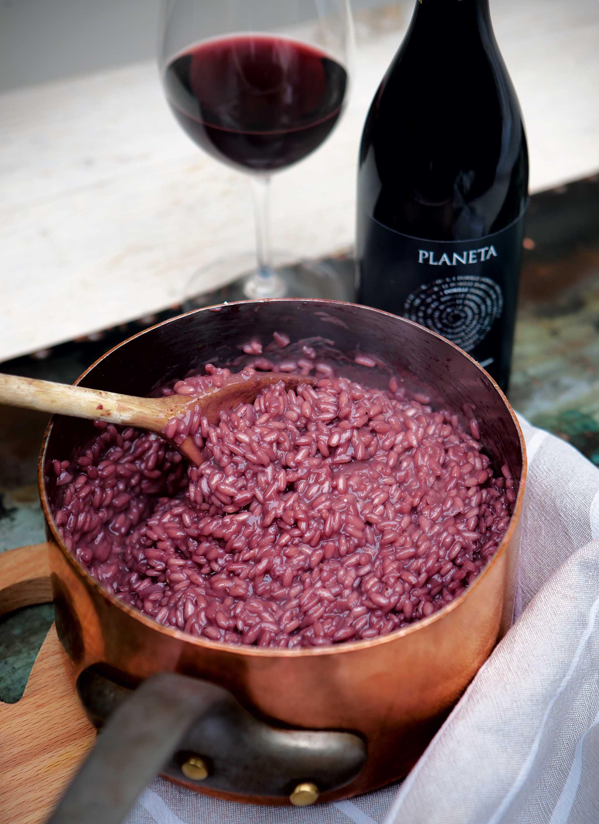 Risotto with cerasuolo wine